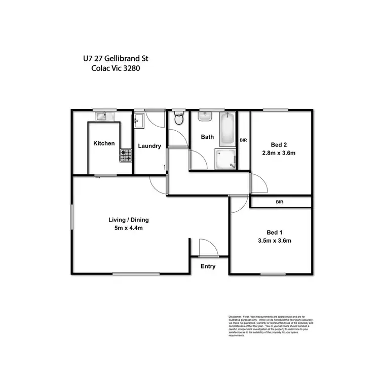 Floorplan of Homely unit listing, 7/27 Gellibrand Street, Colac VIC 3250