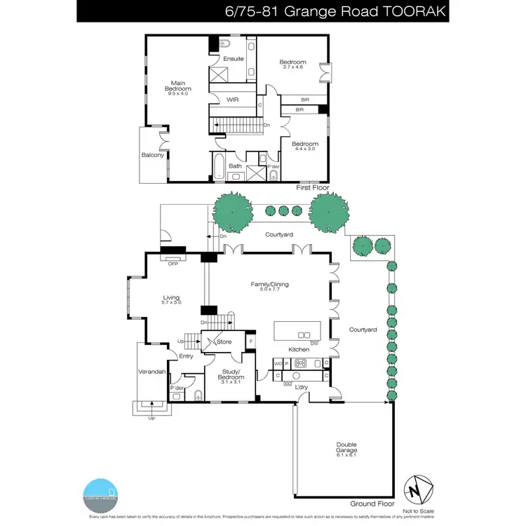 Floorplan of Homely townhouse listing, 6/75 - 81 Grange Road, Toorak VIC 3142