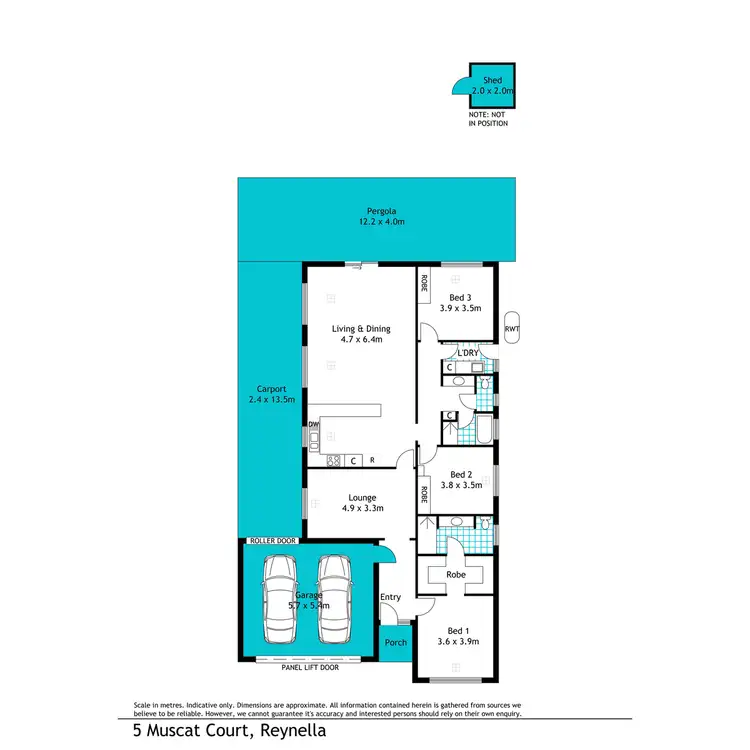 Floorplan of Homely house listing, 5 Muscat Court, Reynella SA 5161