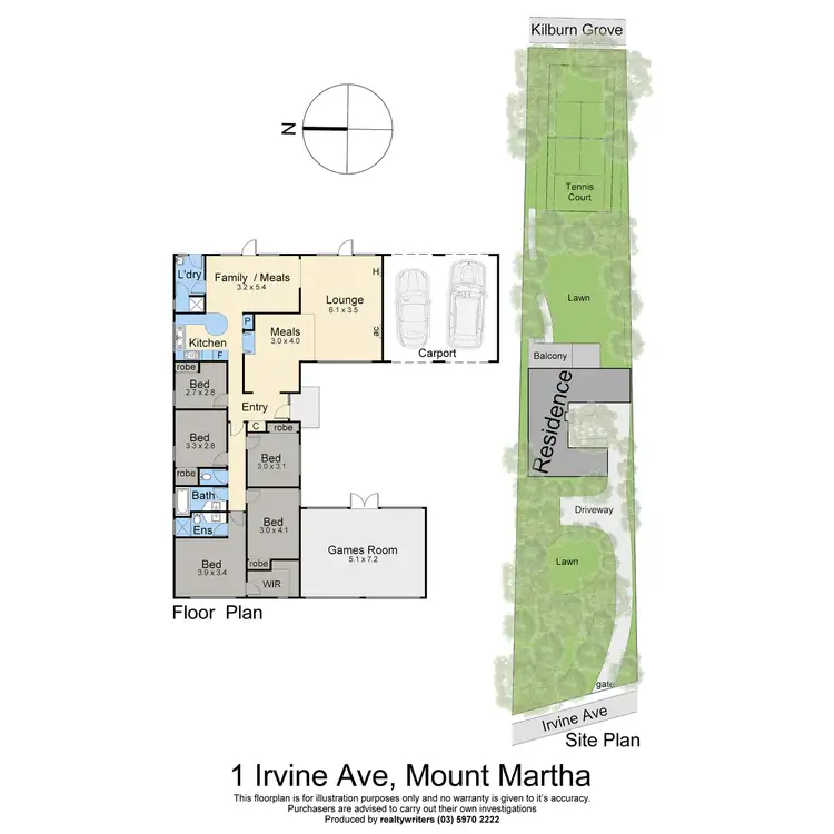 Floorplan of Homely house listing, 1 Irvine Avenue, Mount Martha VIC 3934