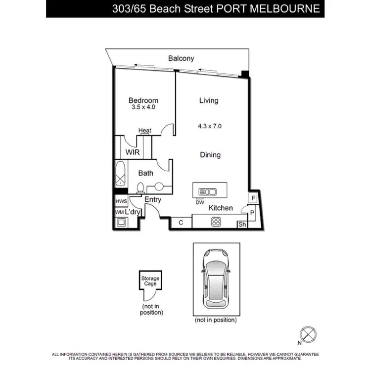 Floorplan of Homely apartment listing, 303/65 Beach Street, Port Melbourne VIC 3207