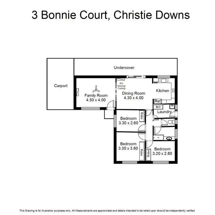 Floorplan of Homely house listing, 3 Bonnie Court, Christie Downs SA 5164