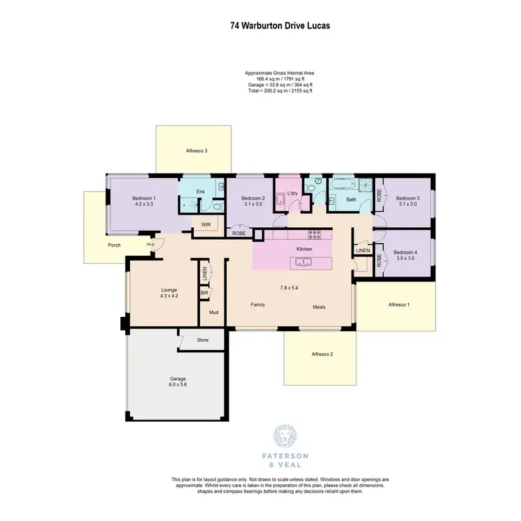 Floorplan of Homely house listing, 74 Warburton Drive, Lucas VIC 3350