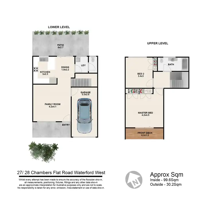 Floorplan of Homely townhouse listing, 27/28 Chambers Flat Road, Waterford West QLD 4133