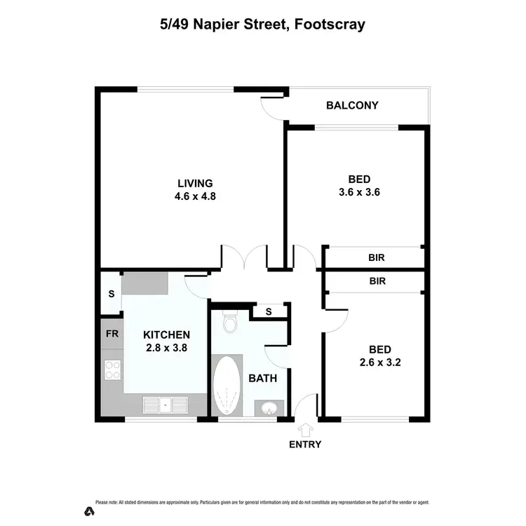 Floorplan of Homely apartment listing, 5/49 Napier Street, Footscray VIC 3011