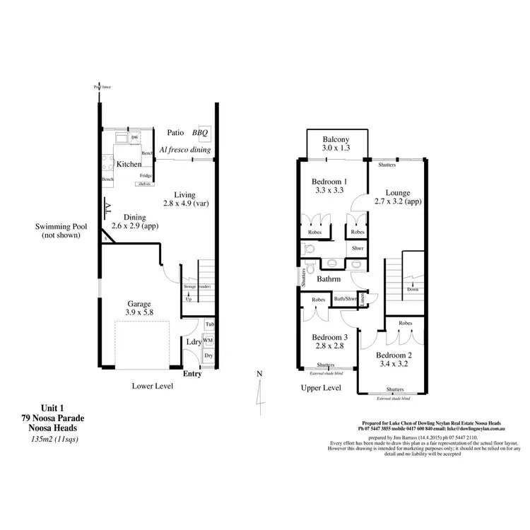 Floorplan of Homely unit listing, 1/79 Noosa Parade, Noosa Sound QLD 4567