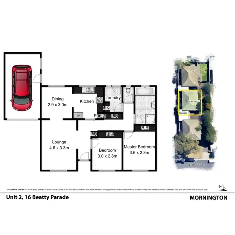 Floorplan of Homely unit listing, 2/16 Beatty Parade, Mornington VIC 3931