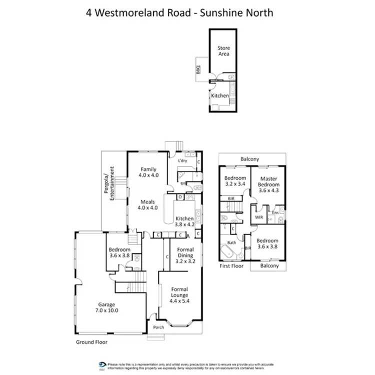 Floorplan of Homely house listing, 4 Westmoreland Road, Sunshine North VIC 3020