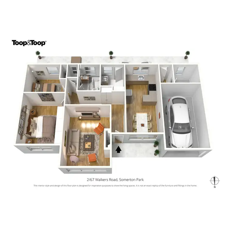 Floorplan of Homely unit listing, 2/67 Walkers Road, Somerton Park SA 5044