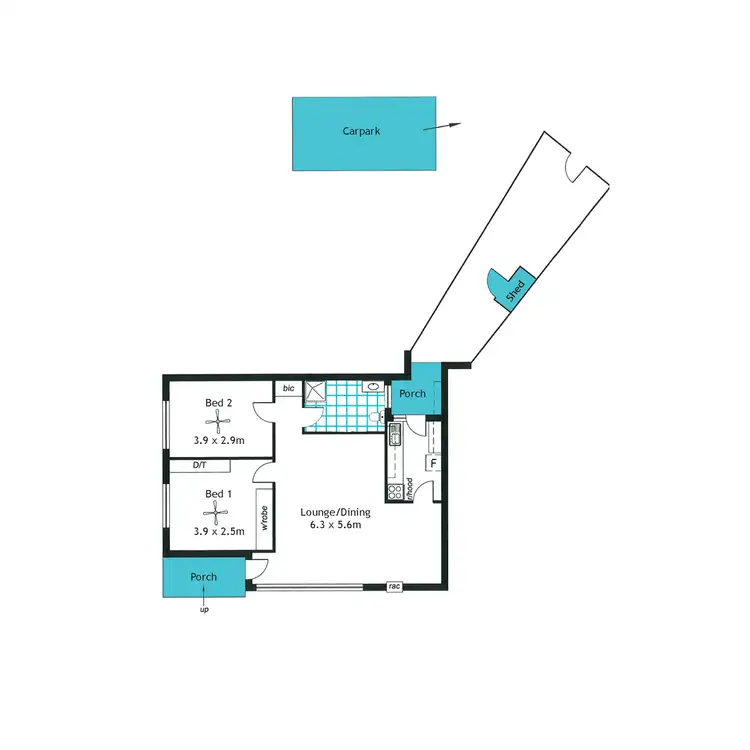 Floorplan of Homely unit listing, 3/14 Monash Street, South Plympton SA 5038