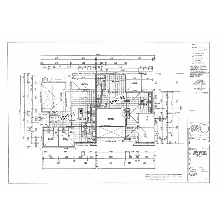 Floorplan of Homely semi-detached listing, 1 & 2/1 Focus Street, Ormeau QLD 4208