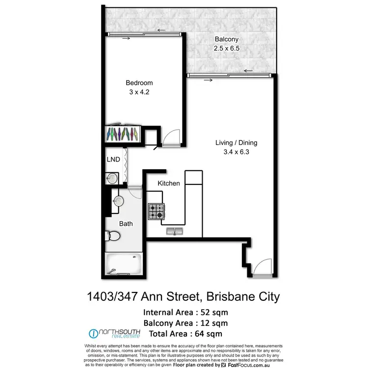 Floorplan of Homely apartment listing, 347 Ann, Brisbane City QLD 4000