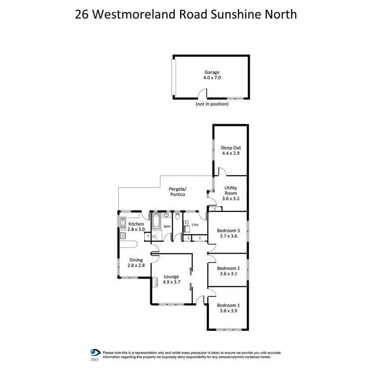 Floorplan of Homely house listing, 26 Westmoreland Road, Sunshine North VIC 3020