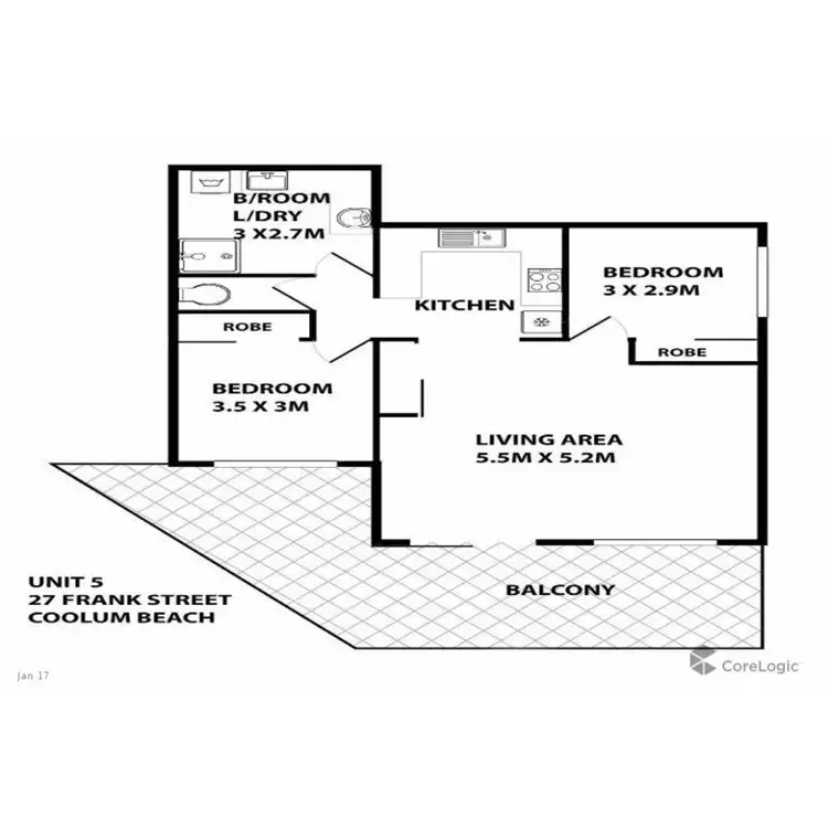 Floorplan of Homely apartment listing, 5/27-29 FRANK Street, Coolum Beach QLD 4573