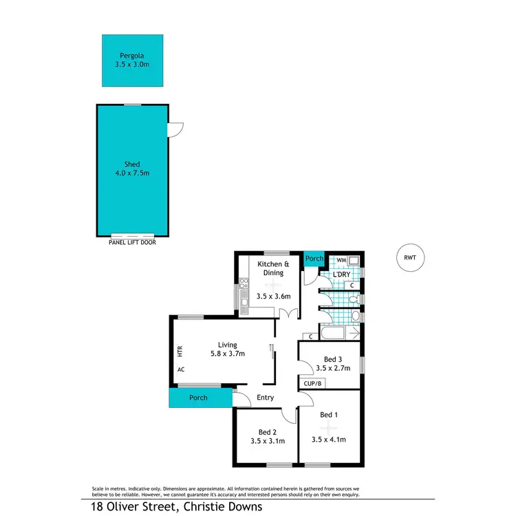 Floorplan of Homely house listing, 18 Oliver Street, Christie Downs SA 5164