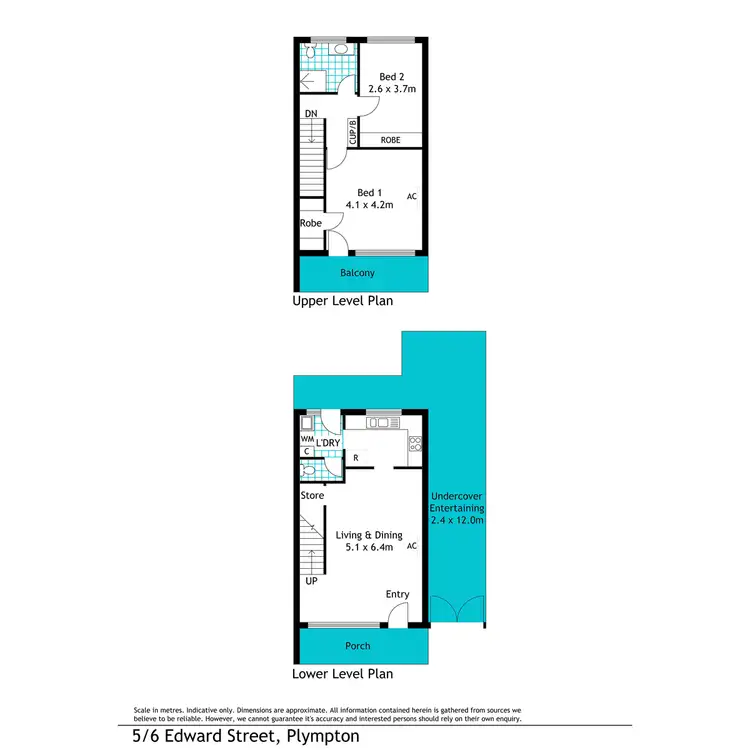 Floorplan of Homely townhouse listing, 5/6 Edward Street, Plympton SA 5038