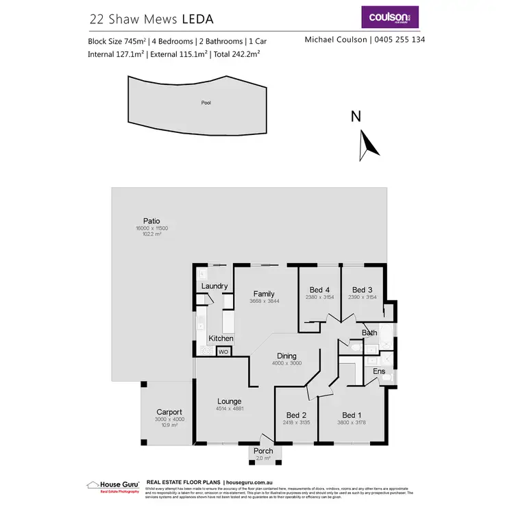 Floorplan of Homely house listing, 22 Shaw Mews, Leda WA 6170