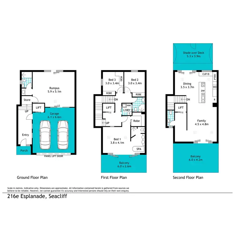 Floorplan of Homely townhouse listing, 216E Esplanade, Seacliff SA 5049
