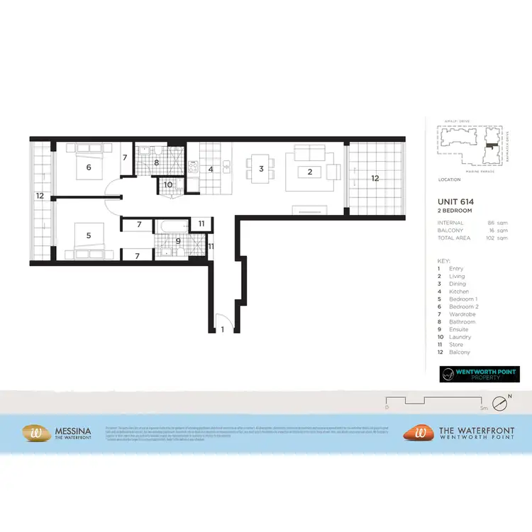 Floorplan of Homely apartment listing, 614/14 Baywater Drive, Wentworth Point NSW 2127