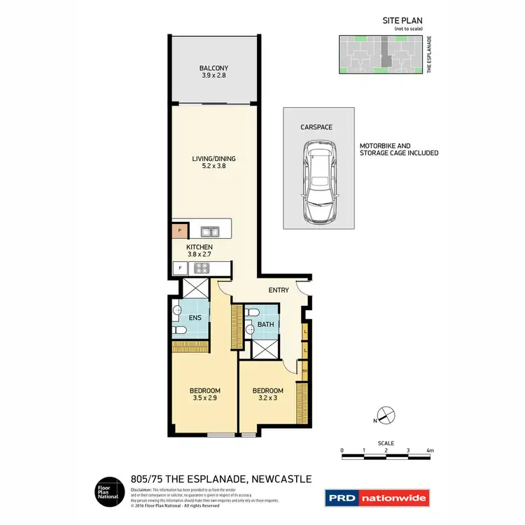 Floorplan of Homely apartment listing, 805/75 Shortland Esplanade, Newcastle NSW 2300