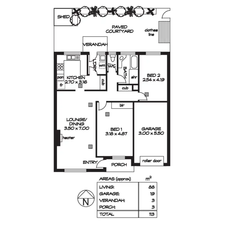 Floorplan of Homely unit listing, 3C Leader Avenue, Toorak Gardens SA 5065