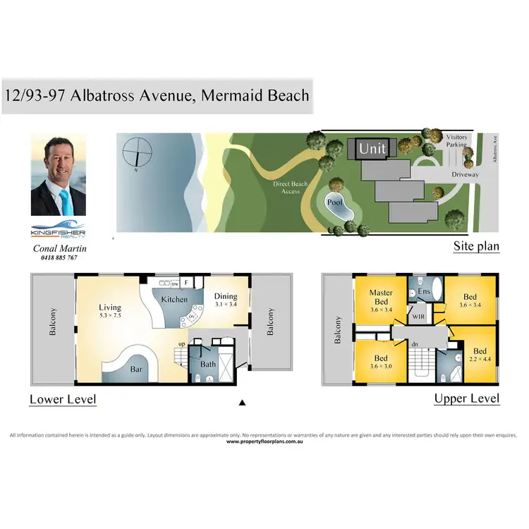 Floorplan of Homely apartment listing, 12/93 Albatross Avenue, Mermaid Beach QLD 4218