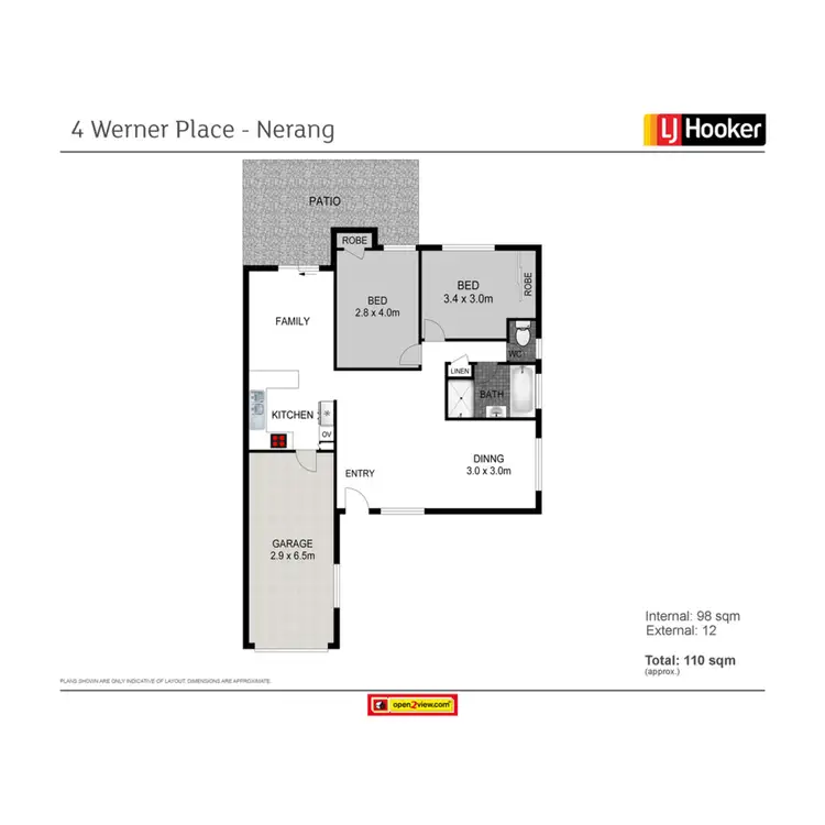 Floorplan of Homely semi-detached listing, 1/4 Werner Place, Nerang QLD 4211