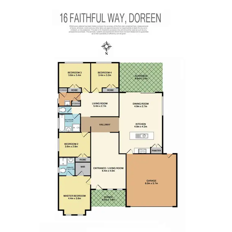 Floorplan of Homely house listing, 16 Faithful Way, Doreen VIC 3754