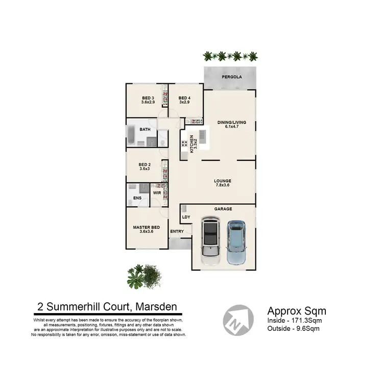 Floorplan of Homely house listing, 2 Summerhill Court, Marsden QLD 4132