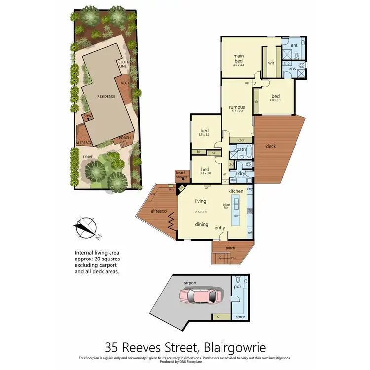 Floorplan of Homely house listing, 35 Reeves Street, Blairgowrie VIC 3942