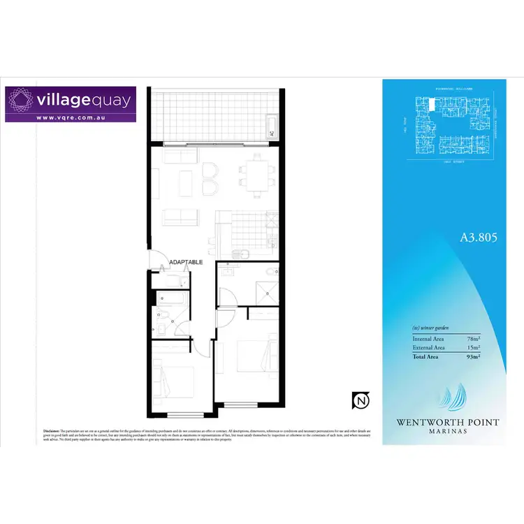 Floorplan of Homely apartment listing, 805/2 Footbridge Boulevard, Wentworth Point NSW 2127