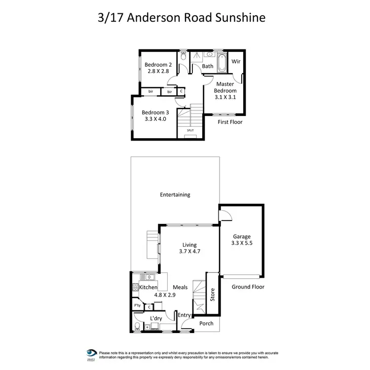 Floorplan of Homely house listing, 3/17 Anderson Road, Sunshine VIC 3020
