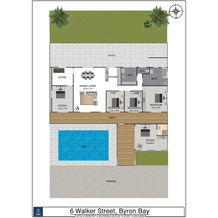 Floorplan of Homely house listing, 6 Walker Street, Byron Bay NSW 2481