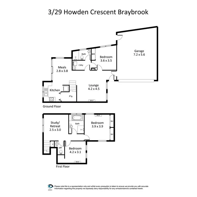 Floorplan of Homely townhouse listing, 3/29 Howden Crescent, Braybrook VIC 3019