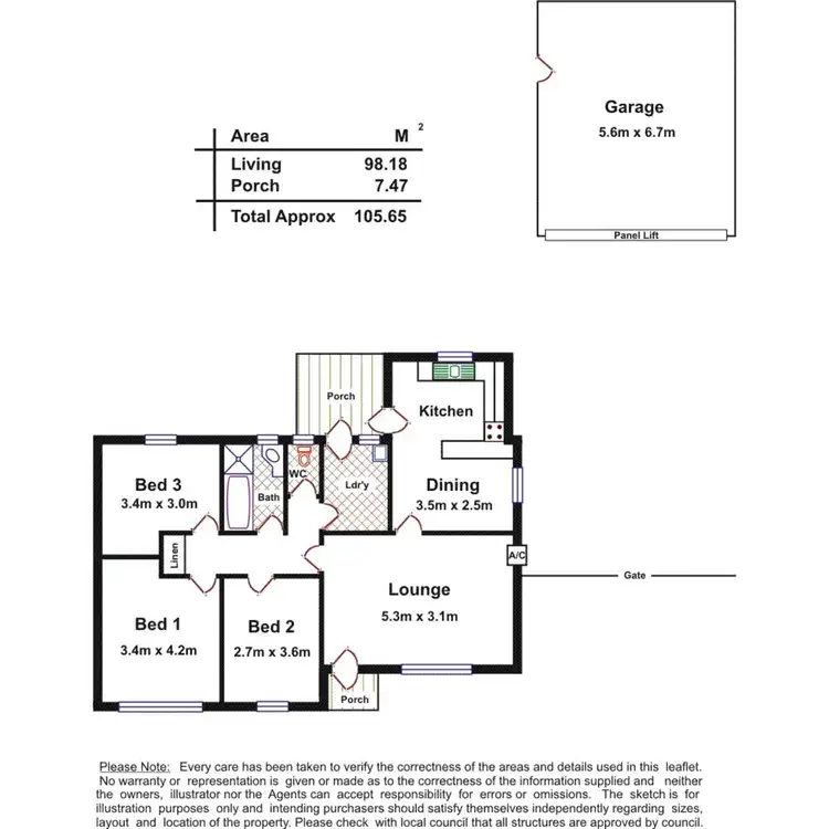 Floorplan of Homely house listing, 27 Lamorna Parade, Parafield Gardens SA 5107