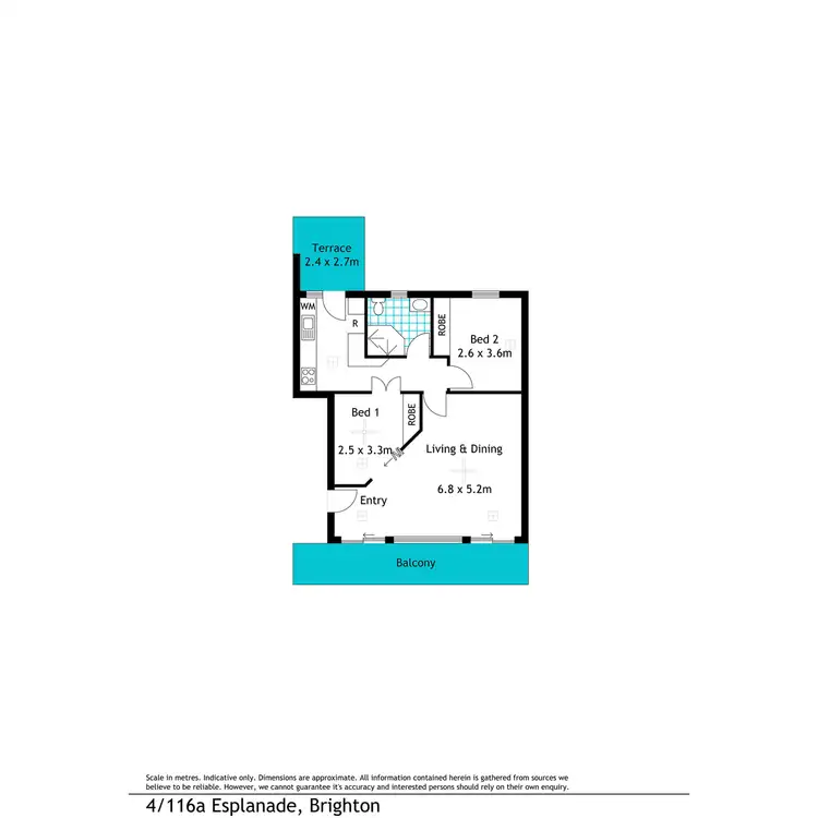 Floorplan of Homely unit listing, 4/116a Esplanade, Brighton SA 5048