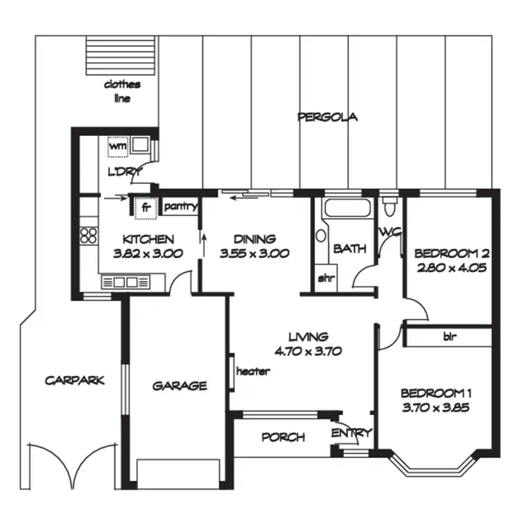 Floorplan of Homely unit listing, 9/11 Martin Court, West Lakes SA 5021