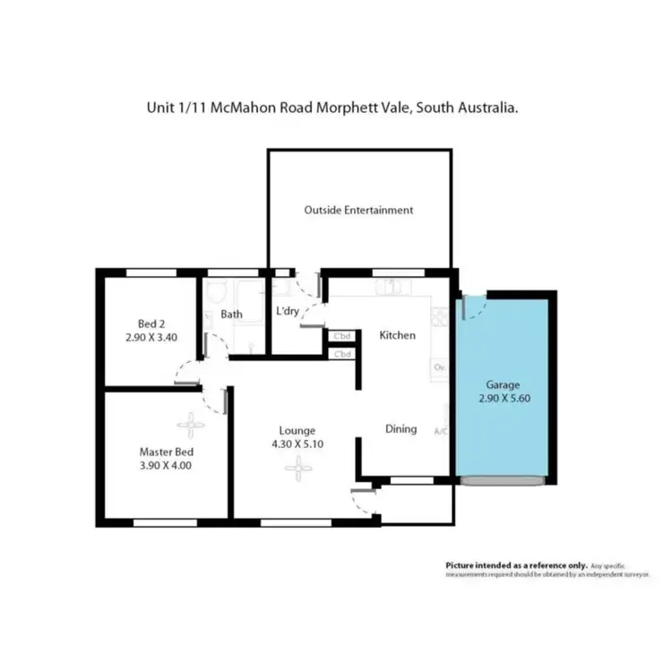 Floorplan of Homely unit listing, 1/11 McMahon Road, Morphett Vale SA 5162