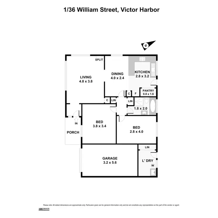 Floorplan of Homely unit listing, 1/36 William Street, Victor Harbor SA 5211