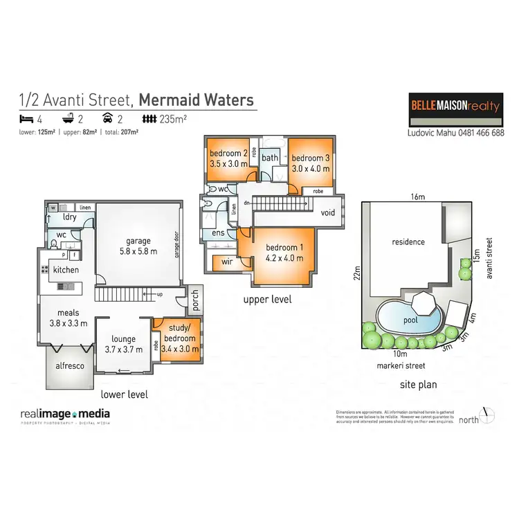 Floorplan of Homely house listing, 1/2 Avanti Street, Mermaid Waters QLD 4218