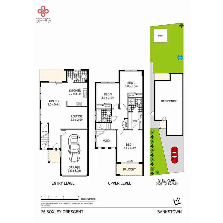 Floorplan of Homely semi-detached listing, 25 Boxley Crescent, Bankstown NSW 2200