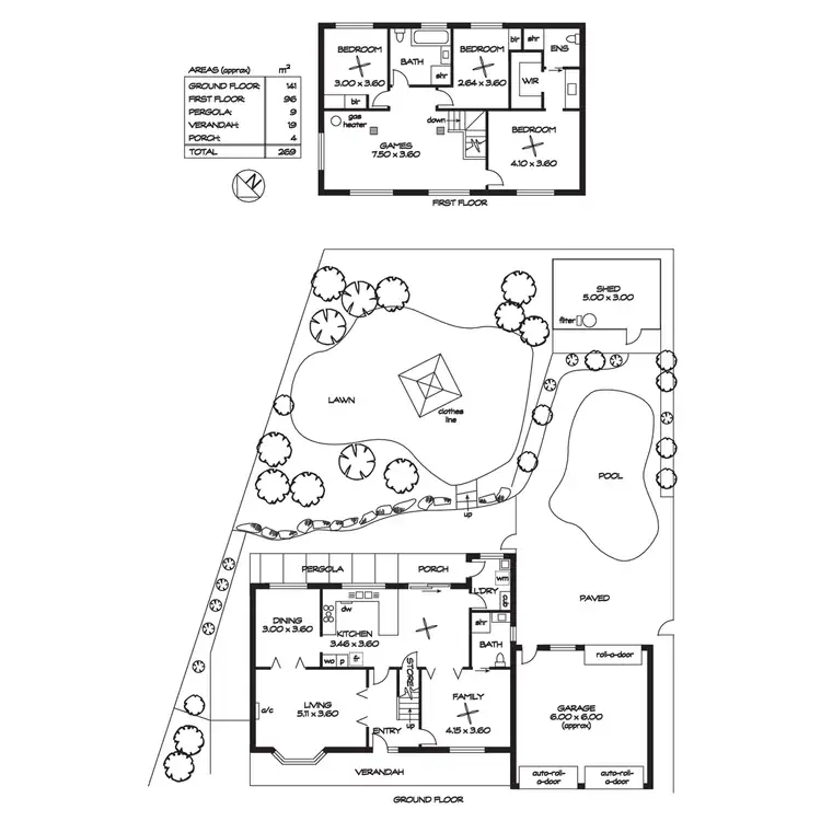 Floorplan of Homely house listing, 44 Lerunna Avenue, Hallett Cove SA 5158