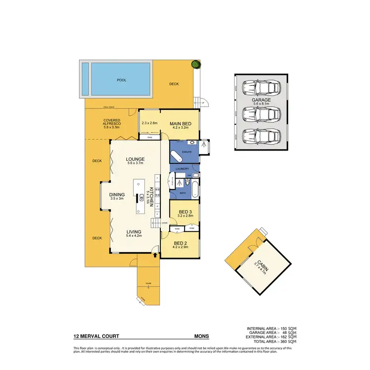 Floorplan of Homely house listing, 12 Merval Court, Mons QLD 4556