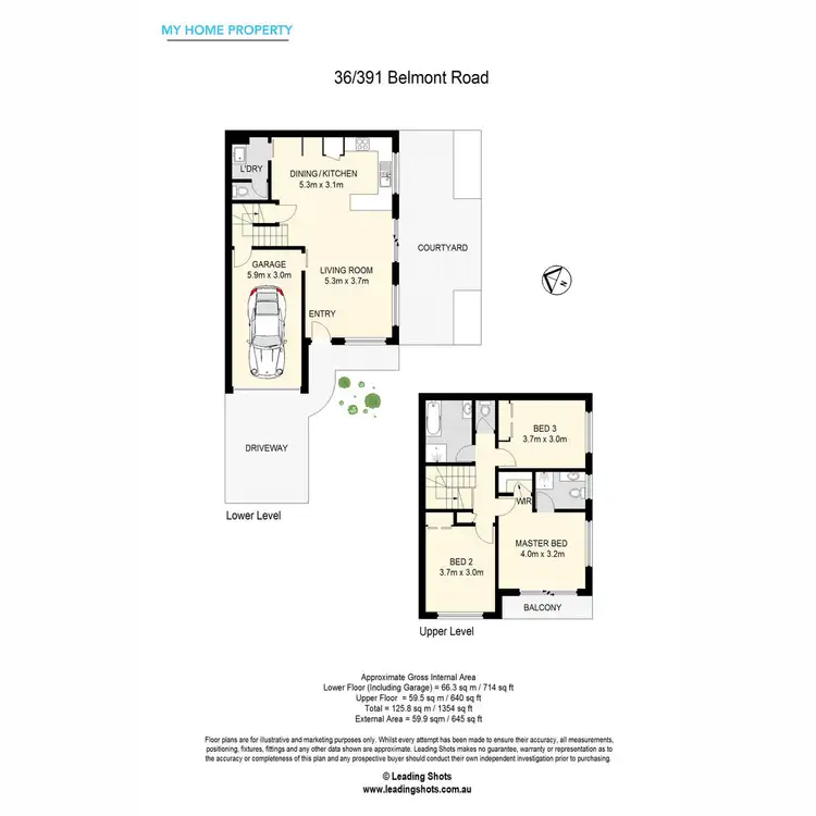 Floorplan of Homely townhouse listing, 36/391 Belmont Road, Belmont QLD 4153