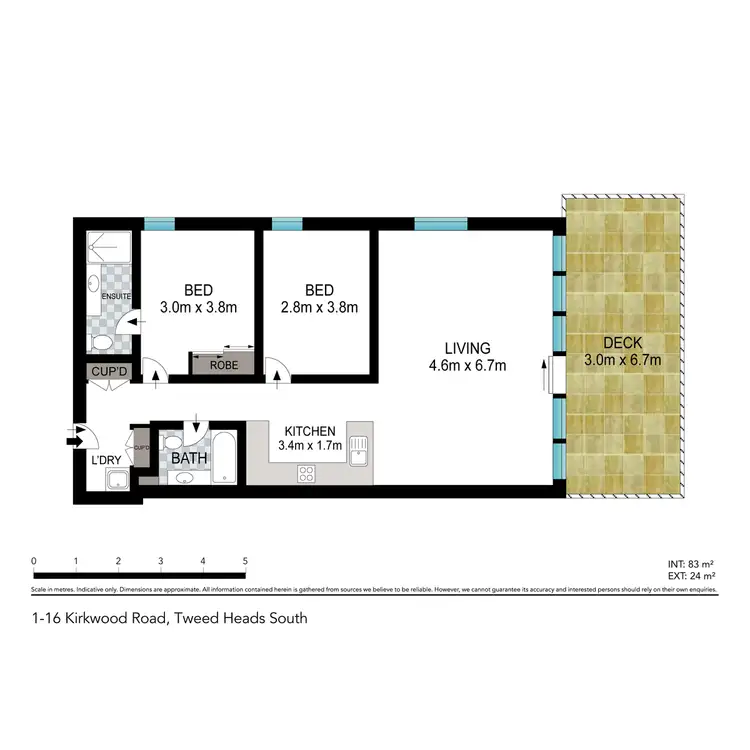 Floorplan of Homely apartment listing, 1/16 Kirkwood Road, Tweed Heads South NSW 2486
