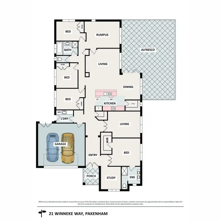 Floorplan of Homely house listing, 21 Winneke Way, Pakenham VIC 3810