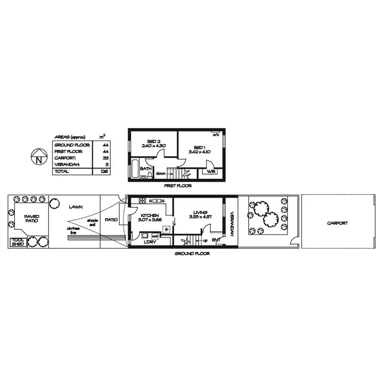 Floorplan of Homely townhouse listing, 2/14 Woodland Road, Mitchell Park SA 5043