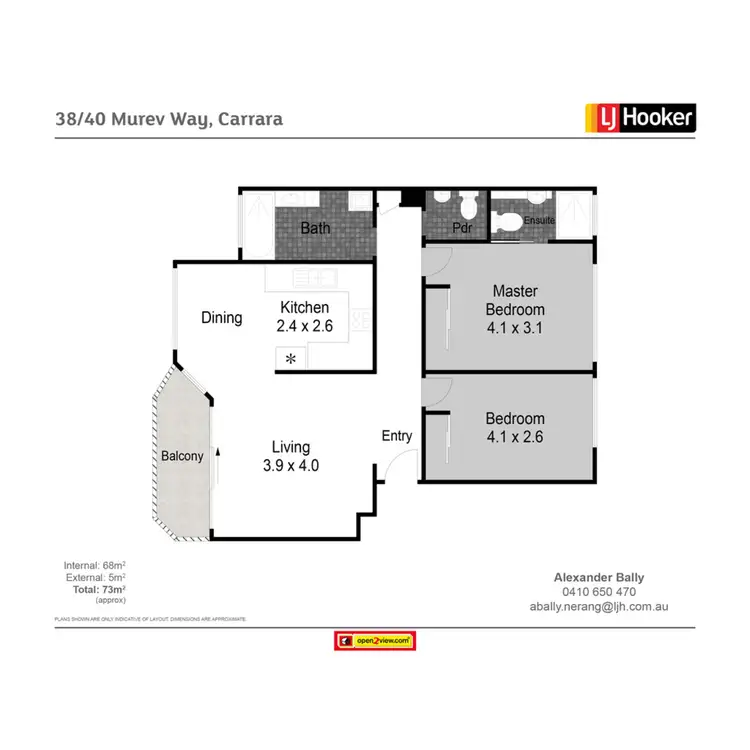 Floorplan of Homely unit listing, 38/40 Murev Way, Carrara QLD 4211