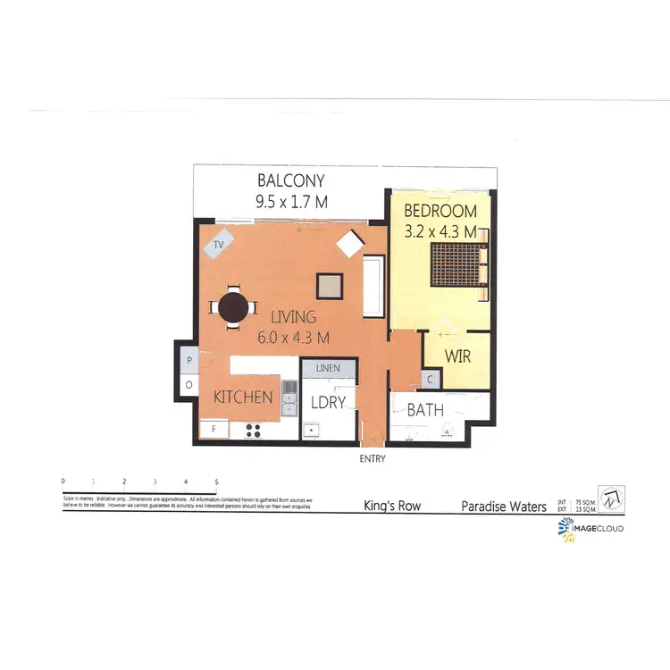 Floorplan of Homely apartment listing, 6/20 Commodore Drive, Paradise Waters QLD 4217