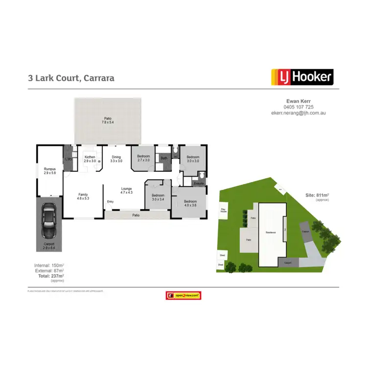Floorplan of Homely house listing, 3 Lark Court, Carrara QLD 4211
